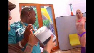 Malibu tried on samples of intense interracial anal sex with a blonde