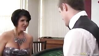 The girl lost her hole because of the card game and she was fucked