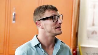 The student woman fucks her math teacher right on the table