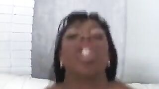 Black woman gave a white guy an unforgettable deepthroat blowjob