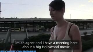 Babe is working as a porn star to make some money fast