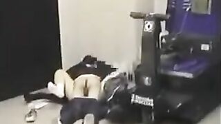 The guy lowered his pants and fucked his girlfriend’s ass