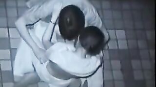 The guy lowered his pants and fucked his girlfriend’s ass