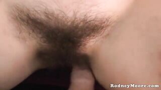 A neighbor with a natural hairy pussy wants to fuck
