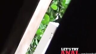 Redhead with cute tits fucks on the camera