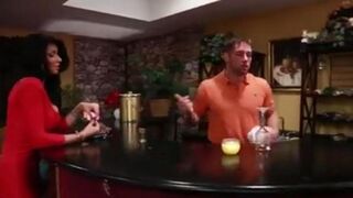 Sexy girl Christina ordered a cocktail and fucked with the bartender