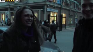 A real pick-up in Russian with a hot girl who loves to suck dick