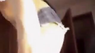 Natural big tits of Russian beauty, check out her awesome bouncing tits