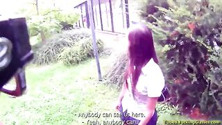 The stranger made a blowjob to the guy in the bushes for fun