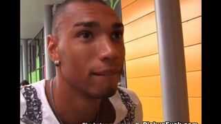 A blonde has sex with a negro in the forest, episode 2
