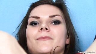 Girl came to porn casting in stockings and panties, ready for action