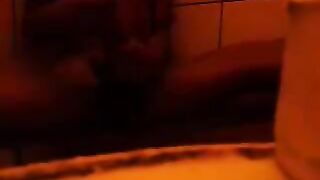 First the girl washed herself in the shower, then indulged in some personal pleasure