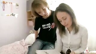 Entertainment at home with a classmate after classes, a totally normal 18-year-old experience