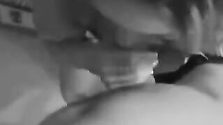 The girl is not shy about taking a cock and sperm in her mouth, showcasing her bold oral skills