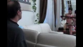Girl in stockings fucked without removing her clothes, a spicy twist!