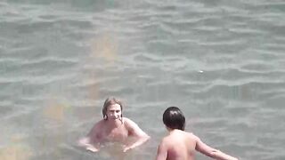 Bathing in the sea without any clothes is very pleasant