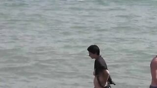 Bathing in the sea without any clothes is very pleasant