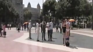 A group of young people fucked publicly on camera with no shame
