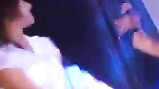 A girl became a porn star in the nightclub, her first time ever