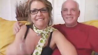 The old grandfather handed over his wife to a student