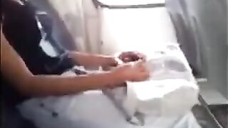 A man showed his cock to a pretty girl and jerked off