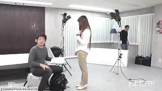 Japanese girl at the casting session