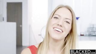 A long black dick in every hole of a blonde