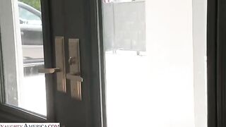 A thin guy managed to fuck brunette in her juicy ass