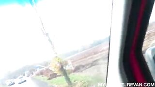The guy's cock was sucked in the car with a girl