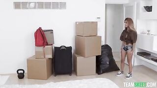Petite Asian girl is moving to a new place and needs help