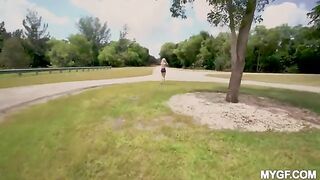 A fun day in the park turns into a hot outdoor session