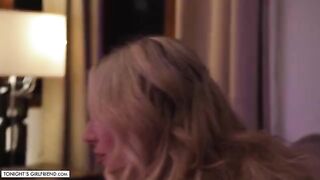 Kayley Gunner in sexy stockings foot job action