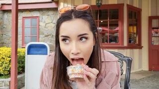Public exposure at the amusement park, a daring act of flashing in public space