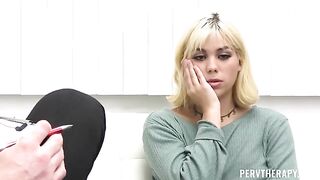 Girl with a naughty character in a skirt gets fucked hard