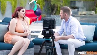 An interviewer screwed busty pornstar Natasha Nice hard in her anal