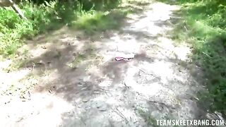 A girl with a raging hard-on loves fucking in the great outdoors