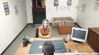 The boss fucked his secretary on the table in the office, it was bold