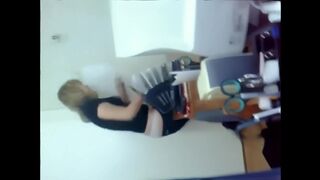 A Kazakh woman is having fun with her colleague in this hot video