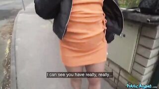 Italian brunette is crying on the street because of her lost phone