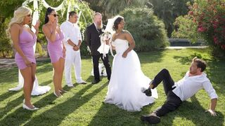 The bride is about to get fucked by all in a wild ceremony