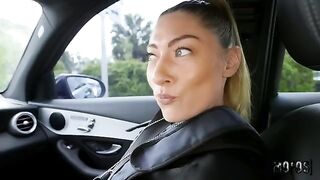 A hot and very hungry police officer fucks me in the car