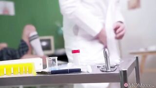 A hot nurse helps the doctor with his erectile dysfunction