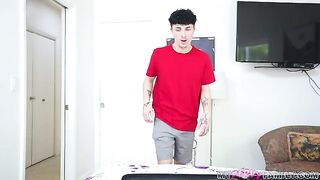 Auntie gets so horny she starts to masturbate and calls me to help