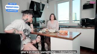 You won't see anything, it's all just imagination. A typical Pinkloving exclusive scene