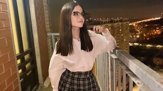 A blowjob with a view of the city, an exclusive scene