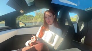 In a cybertruck, I'm gonna give you an exclusive HD porn