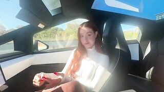 In a cybertruck, I'm gonna give you an exclusive HD porn