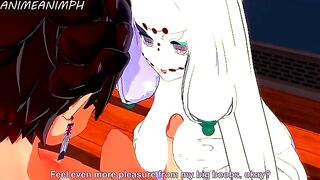 Spider Demon (Mother) fucks with Tanjiro Kamado in 3D hentai
