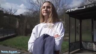 Ivi Rein, learning English, gets fucked by Public Agent in a steamy outdoor scene