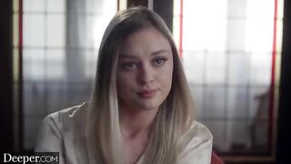 A man in uniform drives Amber Moore wild with desire